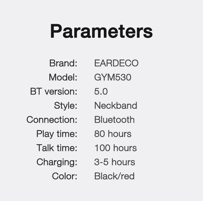 80 Hours Endurance Bass Bluetooth Headset With Microphone Stereo Neckband Headset Sports Headset TF Card