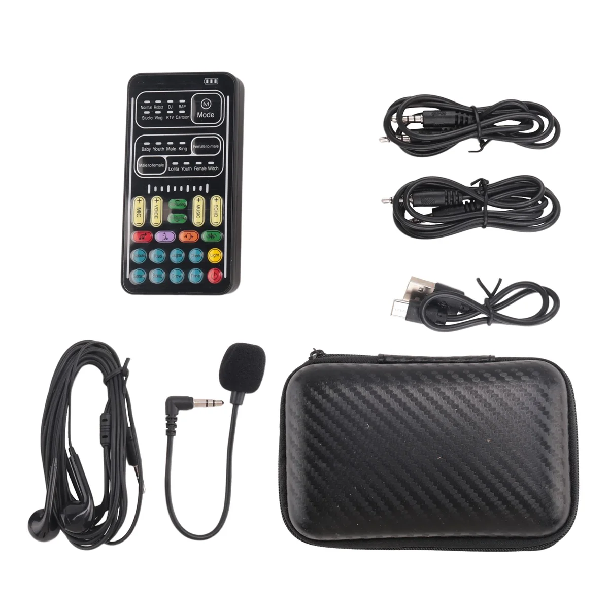 ABSY Voice Changer Handheld Microphone Voice Changer with Sound Multifunctional Effects Machine for Phone/Xbox/Switch (i9)