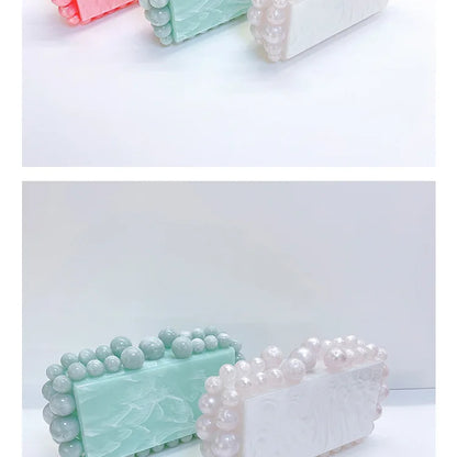 Luxury Design Shoulder Crossbody Bag Fashion New Evening Clutch Bag Ladies Handbag Acrylic Transparent Small Square Bag Female
