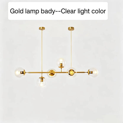 Northern Europe Dining Room Chandeliers Designer One Character Long Strip Pendant Lamp Decoration Maison LED Lights