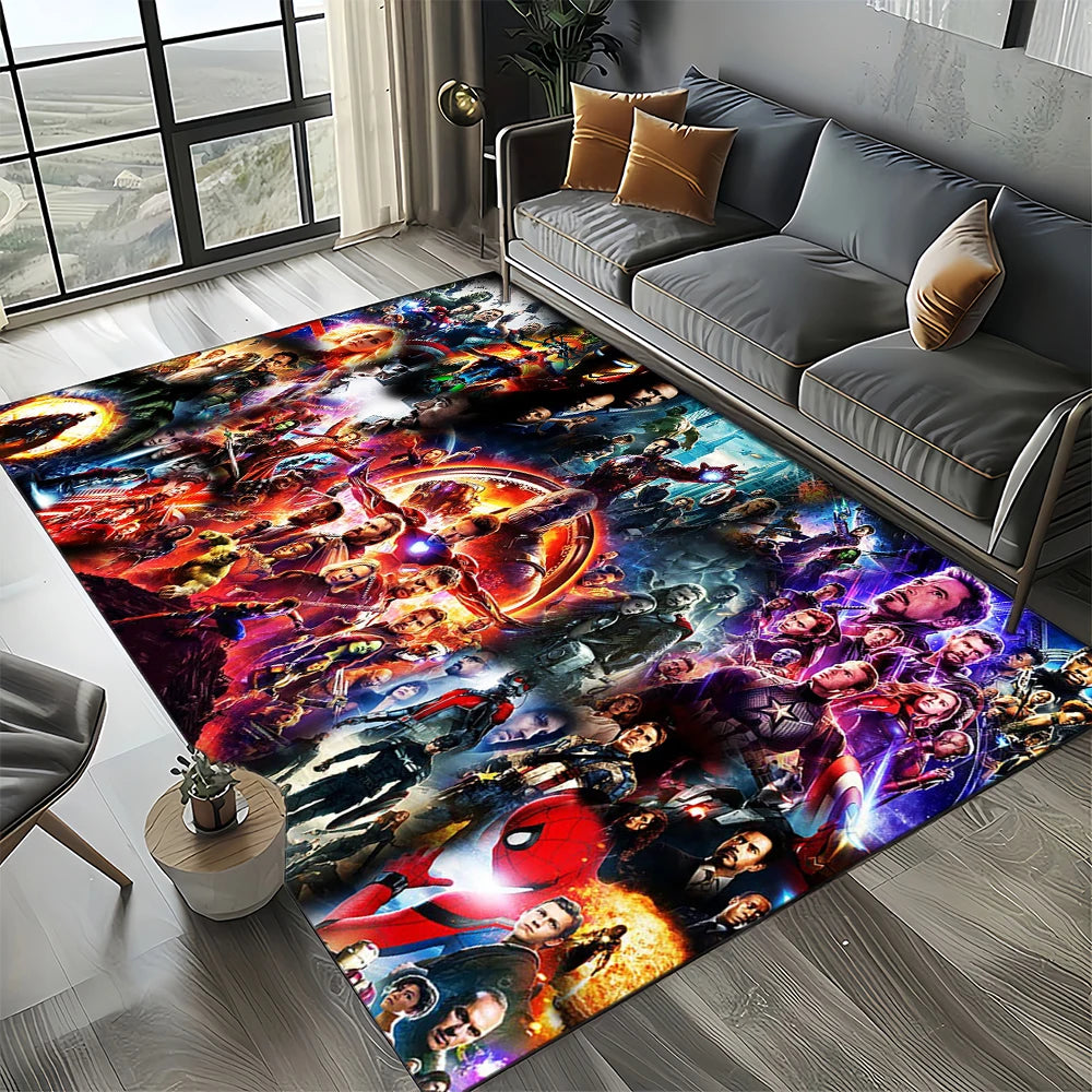 3D Marvel 27 Style Venom Captain SuperHero Carpet Rug for Bedroom Living Room Home Sofa Decoration,kids Large Decor Floor Mat HD