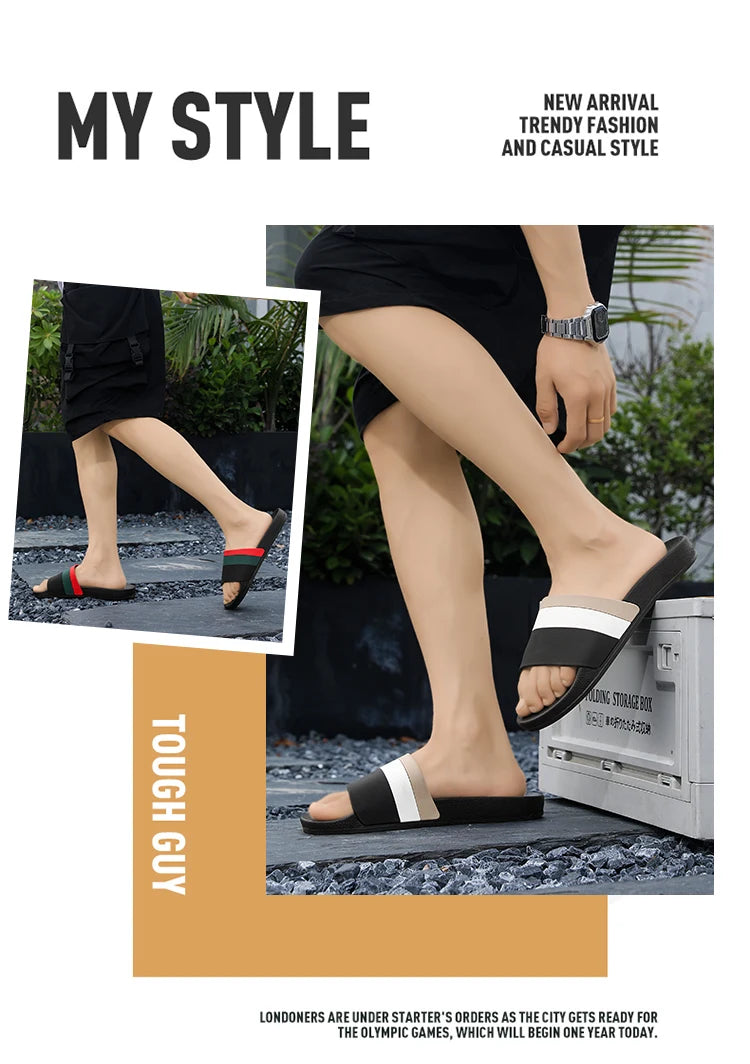 Summer beach slippers for men and women fashion comfortable EVA breathable sandals home indoor sandals plus size slippers 36-46