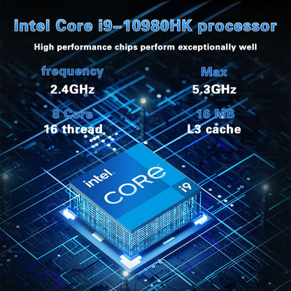 2026 Intel Core I9 10980HK 9900U Laptop Windows 11 Pro 16GB RAM 1TB 2TB SSD Portable Gaming Laptops Computer 15.6" Notebook PC