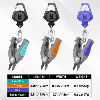Booms Fishing Stainless Steel Mini Fishing Line Cutter Small Fishing Braided Mono and Fluoro Lines Scissors Fishing Gear Tools