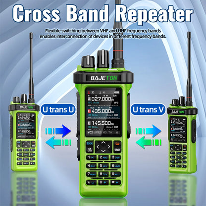 1/2 BAJETON BJ-9000 Walkie Talkie GPS APRS AM/FM/CB 27MHZ Receiver with 10W Bluetooth Programming For Radtel RT-950PRO Ham Radio