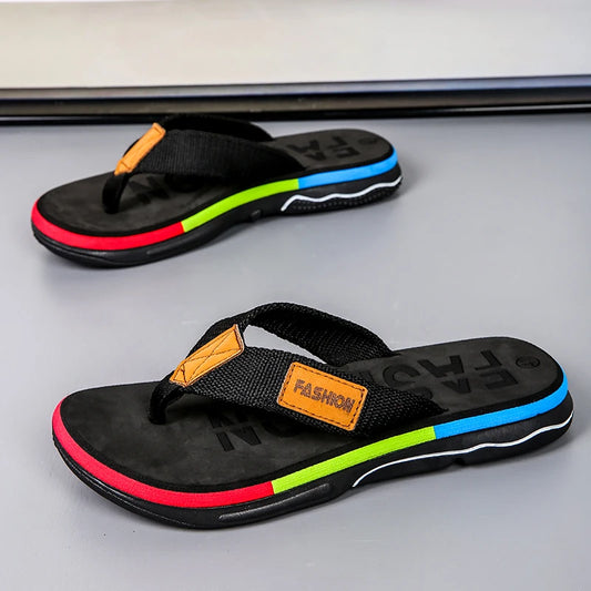 High Quality Green Men Summer Flip-Flop Non-slip Beach Slippers for Men Outdoor Flip Flops Man Fashion Slides Chinelo Masculino