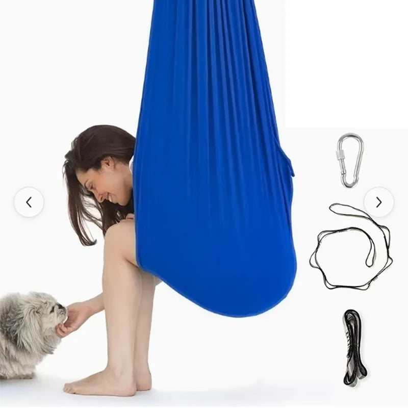 280*150cm Yoga Swing, Indoor Yoga Hammock, Nylon Material, Air Elastic Swing, Available for Outdoor Outings and Camping, 7 Color