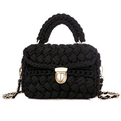 New Rope Woven Women Handbags Designer Knitting Chains Shoulder Crossbody Bag Casual Lady Hand Bags Small Flap Purses