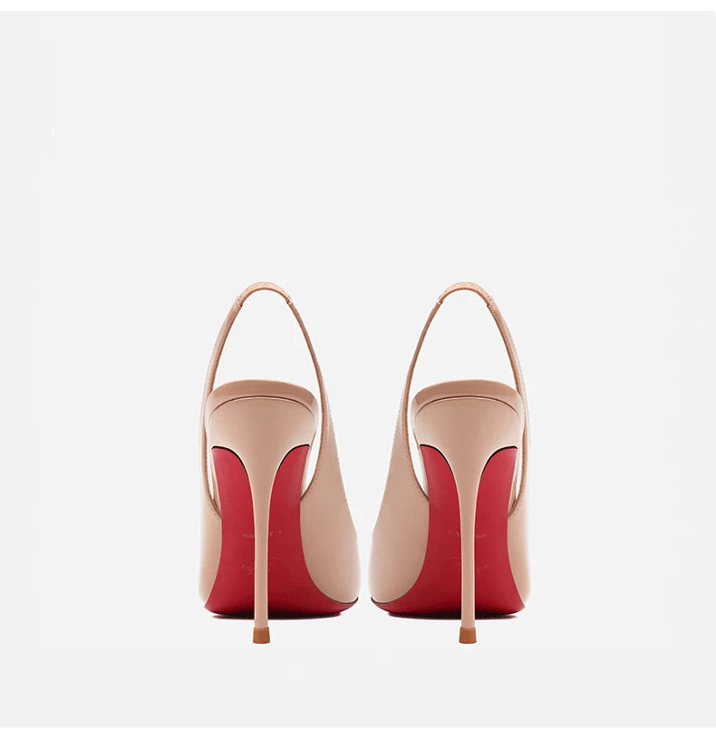 Heeled sandals Red Shiny Bottoms Naked color luxury Hollow 2026 New Elegant High Heels Sexy Slingbacks Ladies Shoes Women shoes