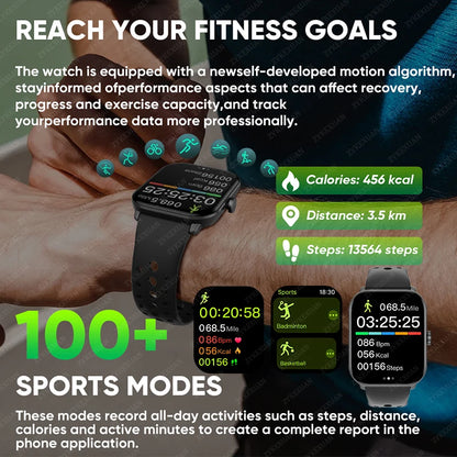 New Watch 5 Sports Smart Watch Men Women 2.01" AMOLED Screen Fitness Tracker Heart Rate ECG Waterproof GPS Track Call Smartwatch
