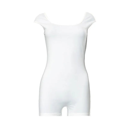 Backless Rompers Women Playsuit Short Jumpsuit Square Collar Monos Mujer Elegante Solid Bodysuit Backless One-pieces Y2k Clothes