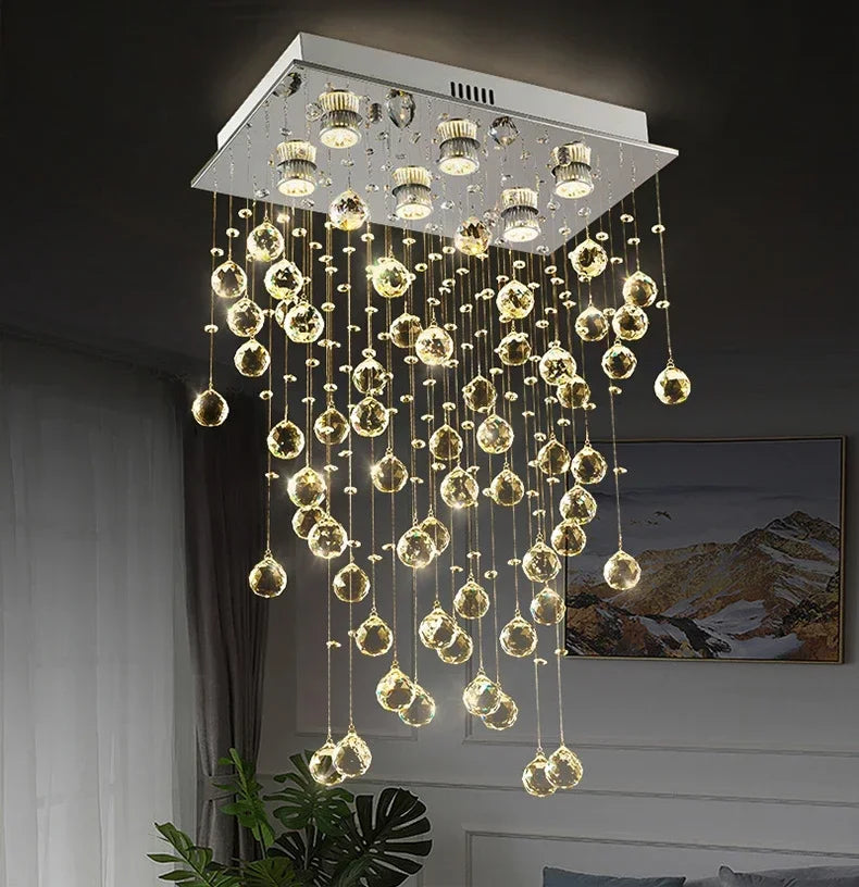 Modern Led Crystal Chandelier For Living Dining Room Luxury Kitchen Indoor Lighting Creative Home Decor Lamp K9 Cristal Lustre