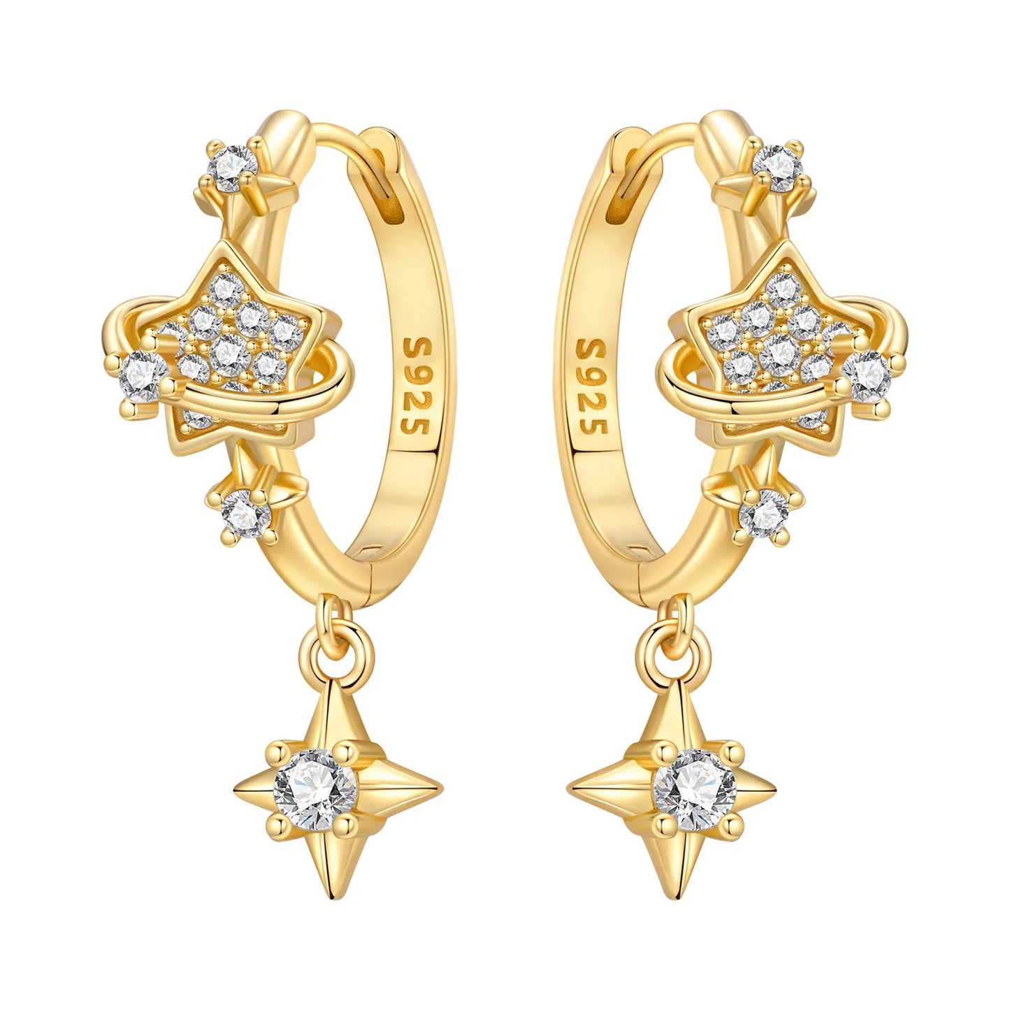 Original 925 Sterling Silver Heart Vintage Luxury Earrings Fashion 18K Gold Hoop Earrings for Women Piercing Jewelry Aretes 2026