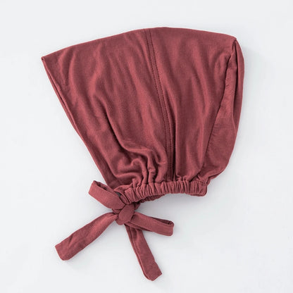 82 Colors Tie-Back Undercaps Fashion Women's Inner Hijab Muslim Cap Bonnet Plain Islamic Cotton Spandex Jersey DEW Underscarf