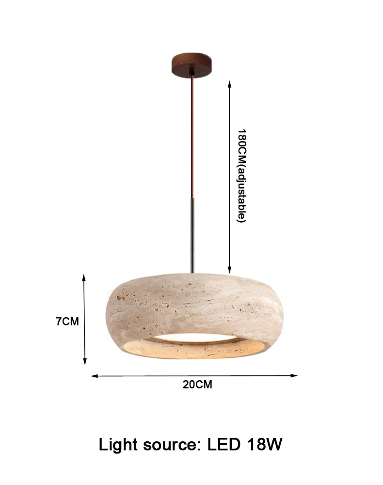 Japanese Wabi Sabi Stone Pendant Lamp for Bedroom Bedside Table Lights Minimalist Island Kitchen Dining Room Hanging Chandeliers