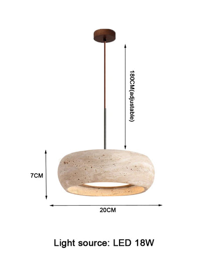 Japanese Wabi Sabi Stone Pendant Lamp for Bedroom Bedside Table Lights Minimalist Island Kitchen Dining Room Hanging Chandeliers