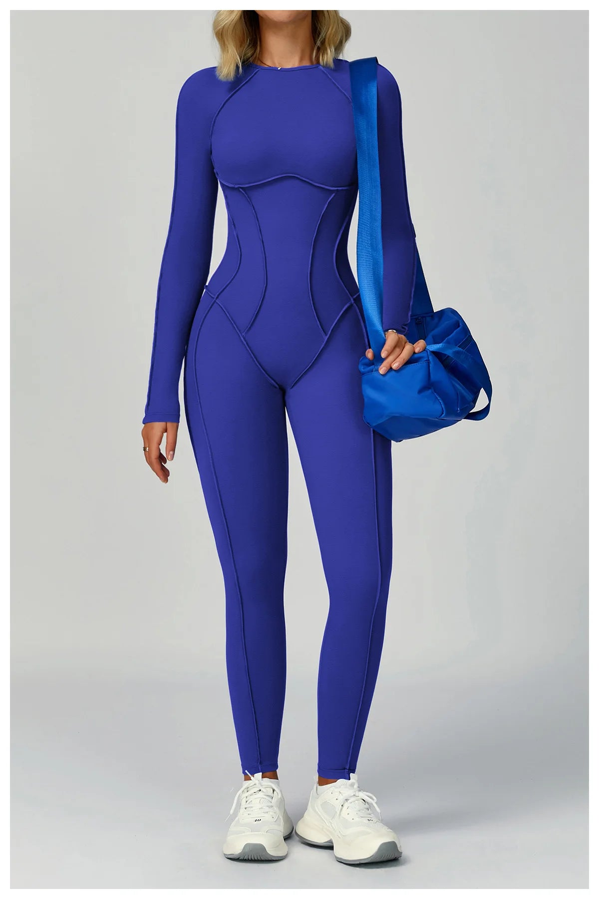 Sexy Hollow Back Long Sleeve Yoga Jumpsuit Women Quick Dry One-piece Yoga Suit Gym Training Leggings Playsuit Slim Fit Bodysuits