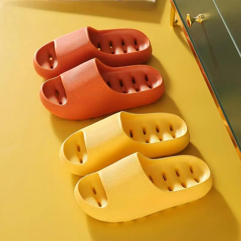 Men's Bathroom Bathing Slippers Women's New Summer Indoor Home Eva Anti-Slip Anti-Odor Couple Shower Leakage Quick-Drying Slippers for Women