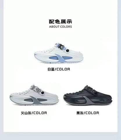 Mens Summer Clogs  Thick Sole Outdoor Beach Slides Non-slip Closed Toe Slippers For Men Women Driving Shoes Breathable Outdoor