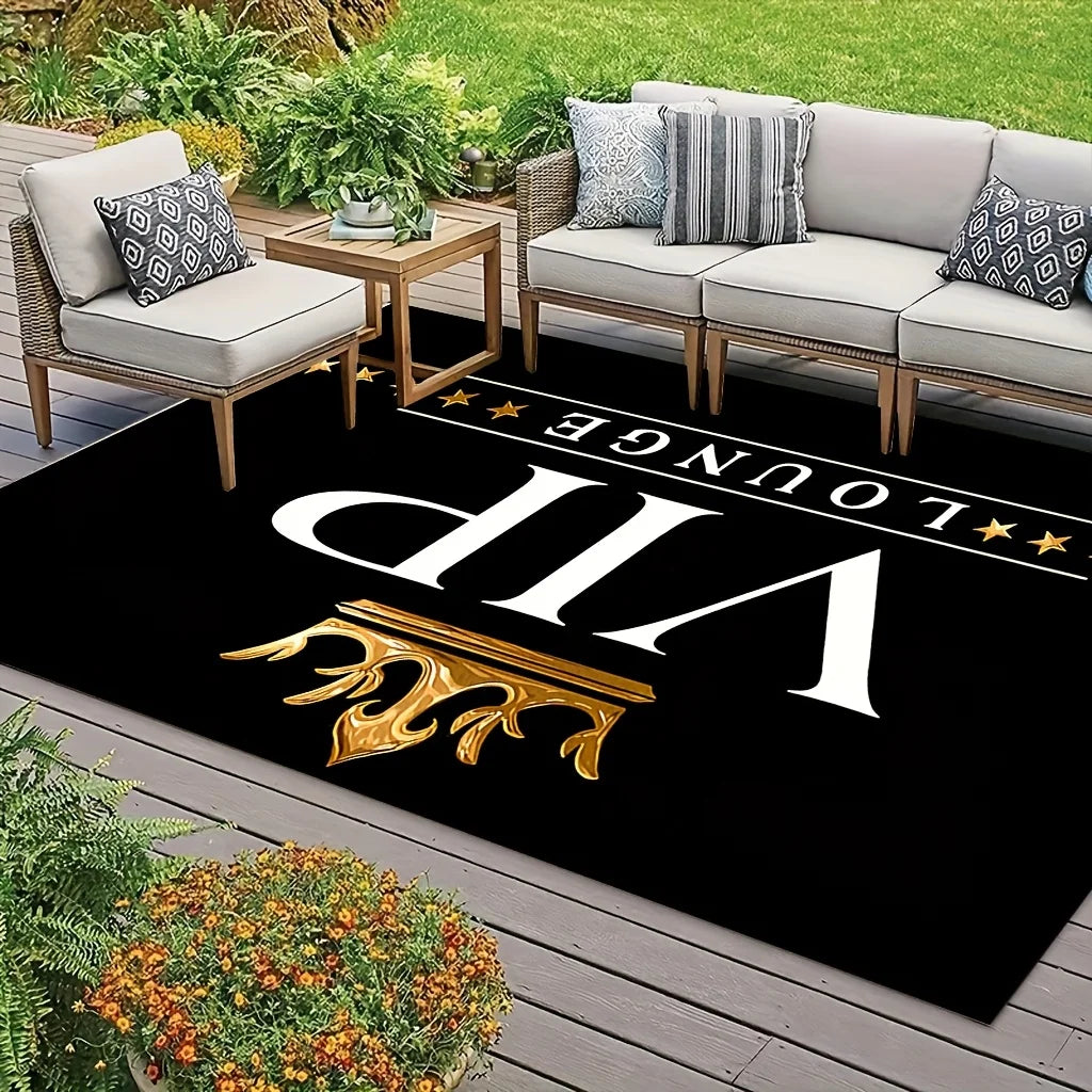 VIP Royal Crown Floor Mat - Non-Slip Rug with Elegant Design for Living Room Office Lounge, Premium Home & Commercial Decor