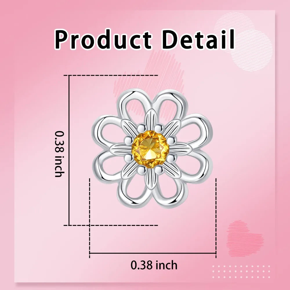 Original 925 Sterling Silver Luxury Bow Flower Shaped Clover Rose Pendant Earrings Elegant Mature Women Delicate Jewelry Gift