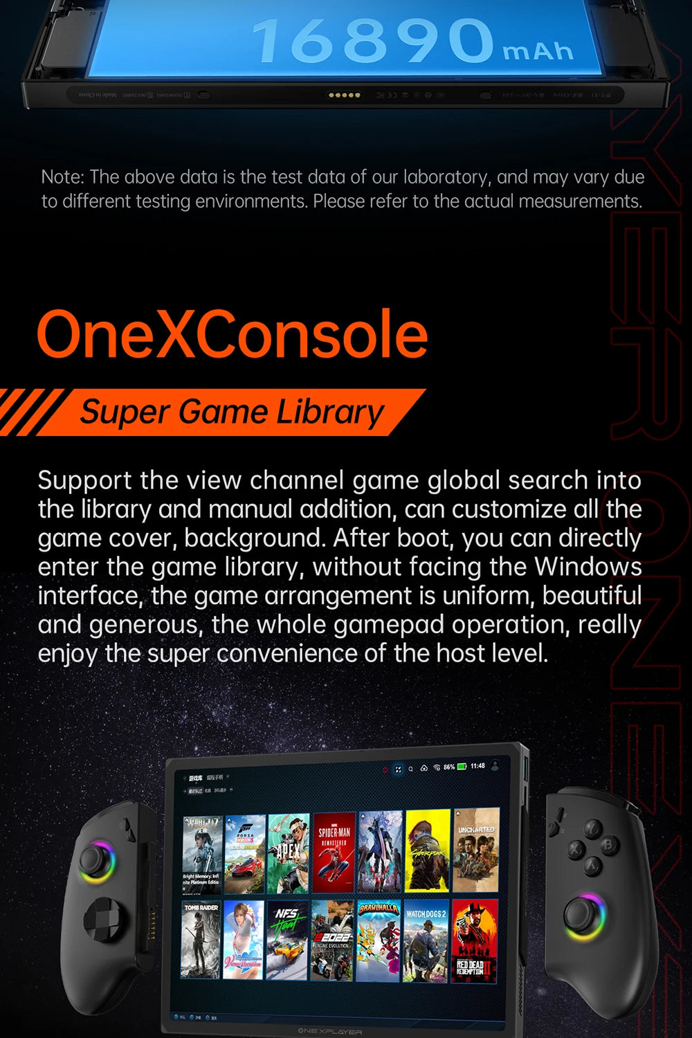 OneXPlayer X1 Pro 3In1 Handheld Console Mini Laptop Tablet A1470-32+2TB LPDDR5 2TB 10.95'120Hz Touch Win11 AI Camera HDMI Output