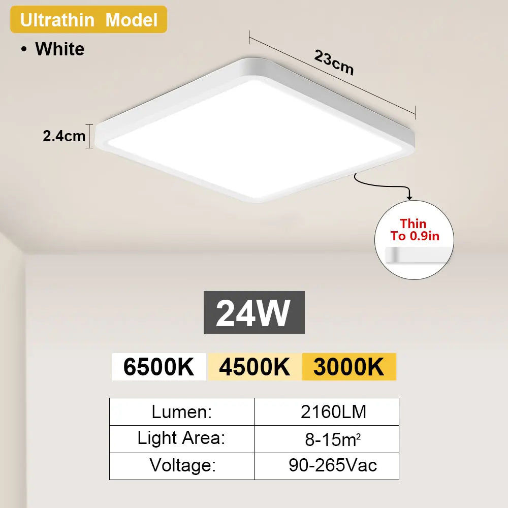 Tuya Smart LED Ceiling Lamp Wood Grain App Voice Control Alexa/Google Remote Control Square Ceiling Lights Living Room