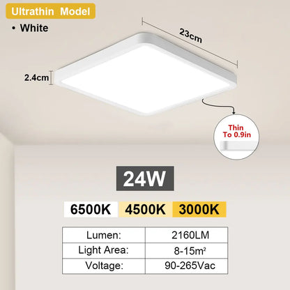 Tuya Smart LED Ceiling Lamp Wood Grain App Voice Control Alexa/Google Remote Control Square Ceiling Lights Living Room