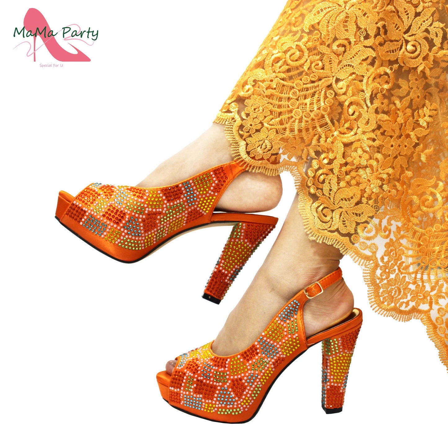 New Shoes and Matching Bag for Nigeria Party Slip on Shoes for Women Ladies Italian Shoes and Bag Set Decorated with Rhinestone