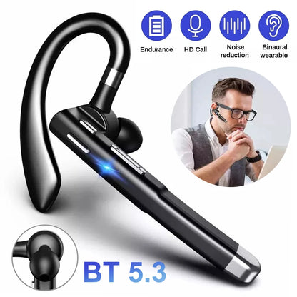 Newest Wireless Headphones Business Bluetooth v5.3 Earphones Hands-free Call Mic Noise Cancelling Headset Earbuds for Driving