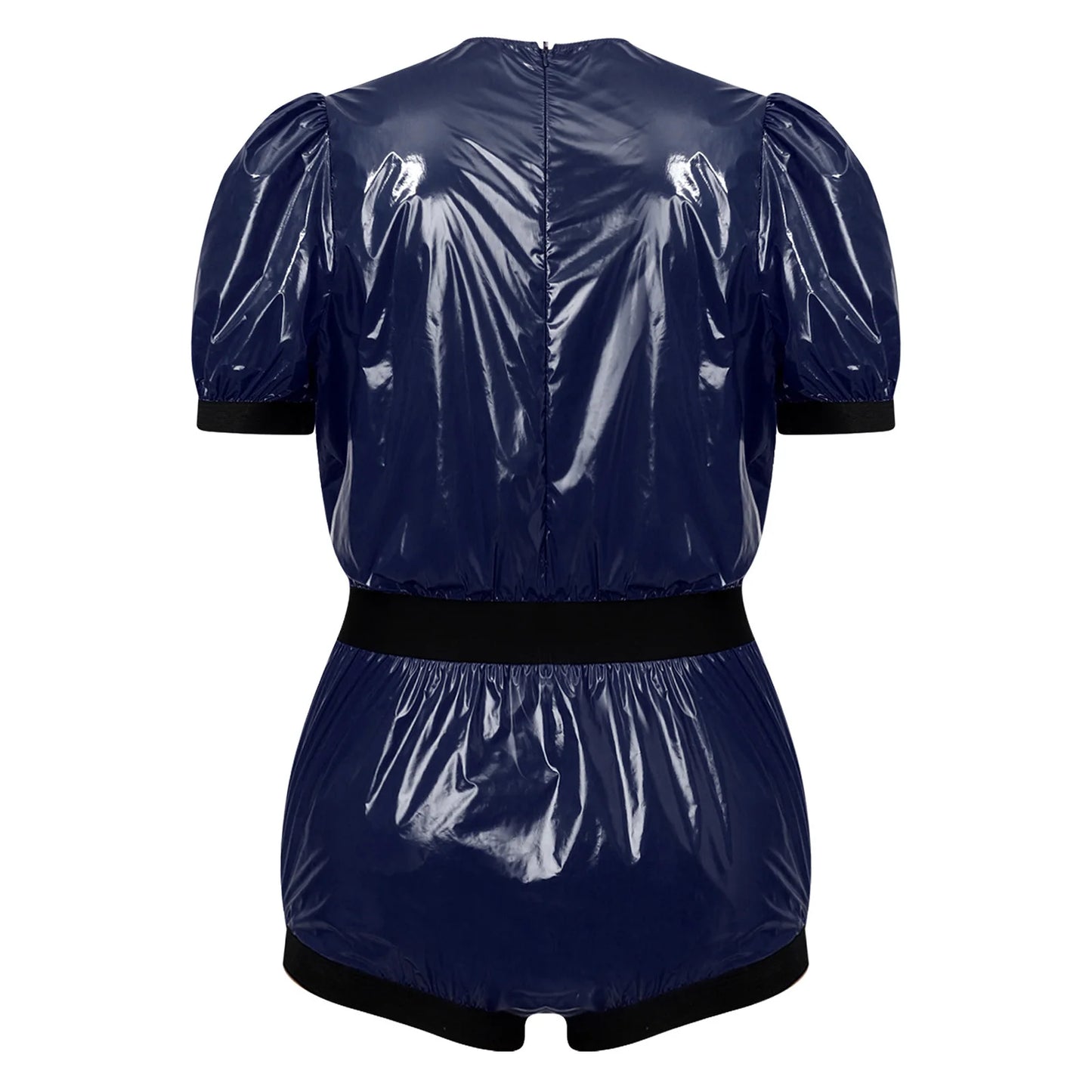 Men Women Waterproof Glossy Bodysuit Leak-proof Washable Diaper Cover Elderly Bedridden Special Needs Adaptive Jumpsuit Swimwear