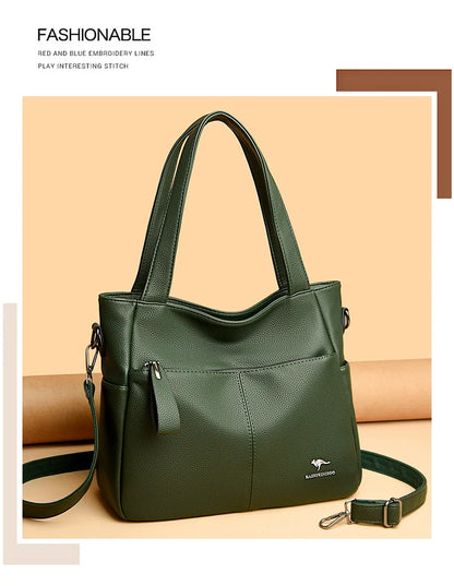 High Quality Soft Leather Shoulder Crossbody Bags For Women Large Capacity Luxury Bag Brand Designer Casual Handbag Sac A Main