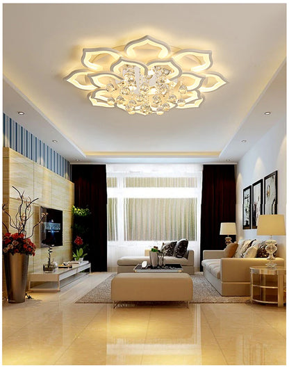 Modern Crystal Chandelier Ceiling Chandeliers For Living Room Lamp Bedroom Kitchen Lustre Indoor Lighting LED Fixtures Lights