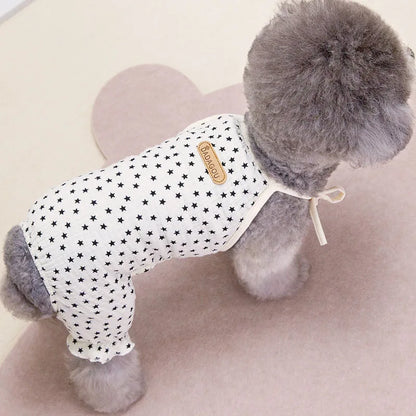 Dog Jumpsuit Pajamas Dog Clothes Summer Blue Beige Puppy All-In-One Tracksuit For Small Dogs Chiwawa Yorks Puppy Pijamas Onesie