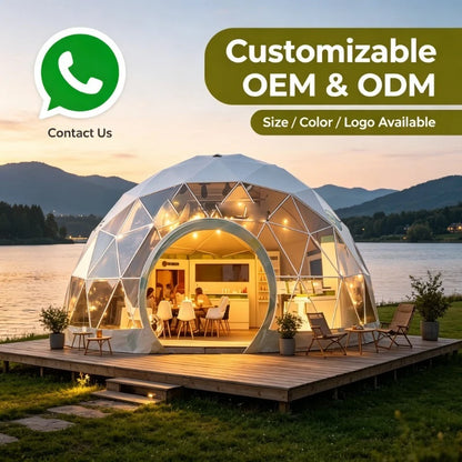 Waterproof Clear PVC Geodesic Dome Bubble Tent, Large Space OEM ODM Available for Resort Hotel Business Outdoor Camping