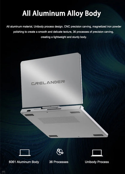 CRELANDER P8 Mini Laptop 8 Inch Touch Screen Intel Lake N150 12GB DDR5 WiFi 6 2 In 1 Laptop Notebook Tablet PC Pocket Laptop