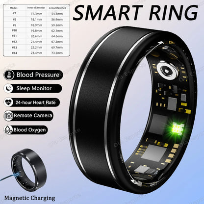 2026 Smart Health Rings Heart Rate Blood Pressure/Oxygen Monitoring Rings Fitness Gift for Friends Family Colleagues Smartring