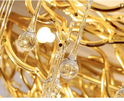 Rectangle Luxury Gold Crystal Chandelier For Dining Living Room Lobby Kitchen Table Modern Lurxy Gold Crystal Celling Chandelier