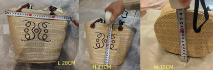 Summer New Vacation Woven Straw Bag, High Quality Seaside Beach Bag for Women, Women's Beach Bags Bucket Bag