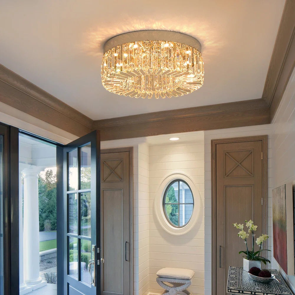 Gold Luxury Crystal Ceiling Lamp Living Room Modern Chandeliers Decoration Led Ceiling Lights Lighting Fixture Diameter 40 50cm