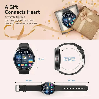 Smart Watch for Men & Women, Wireless Calling Dialing 100+ Sport Modes Fitness Tracker with Various APP Reminders Call Message Reminder Touch Screen Compatible with IOS Android Wearable Smart Bracelet Digital Wristwatch Fall
