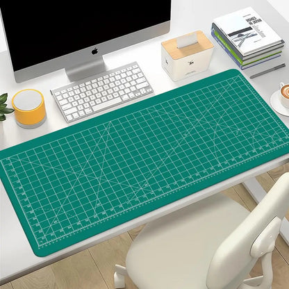 Cutting-Mat-white-on-black Mouse Pad Office Gaming Laptop Deskmat Anime Mousepad Gamer Keyboard Mouse Mat Computer Accessories