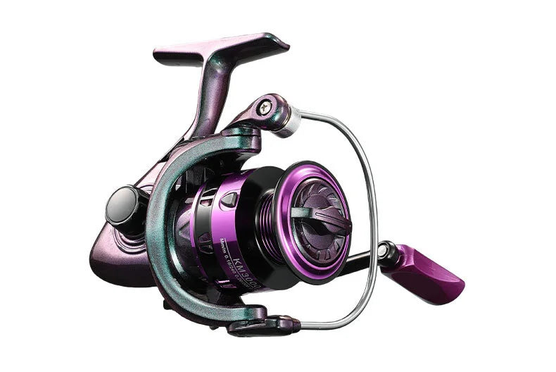 2026 New Colorful Spinning Fishing Reel Luya Metal Wire Cup Gear Ratio 5.2:1 Max Drag 8KG 10KG 12KG Suitable Any Body of Water