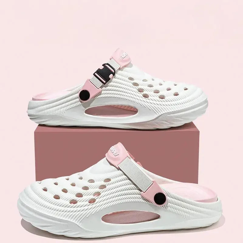 Fashion 2026 Mix Color Men's Comfortable Thick Platform Clogs Summer Beach Outside Couple Slippers Soft Sole EVA Sandals Slides