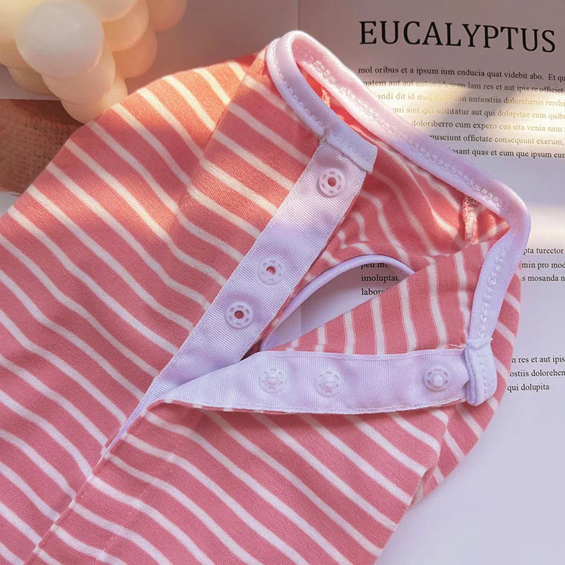 Girls Pet Dog Pajamas Puppy Cat Clothes Wrapped Belly Dog Jumpsuit Pyjamas For Small Dogs Chiwawa Pet Tracksuit Pijamas PJS XXS