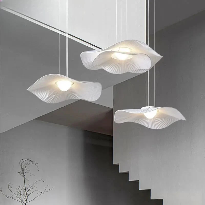 Nordic Modern Creative Restaurant Pendant Lamp Design Simple Lotus Leaf Hat Led Lights for Dining Living Room Bedroom Chandelier