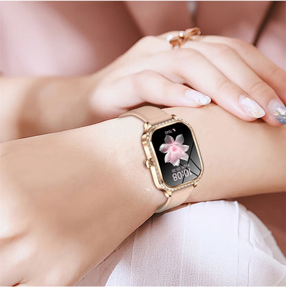 Ultra-Thin 1.76 AMOLED Curved Screen Watches HD Display Time Call Alert Men Women Smart Watch Ladies Gift Android IOS 2025 New