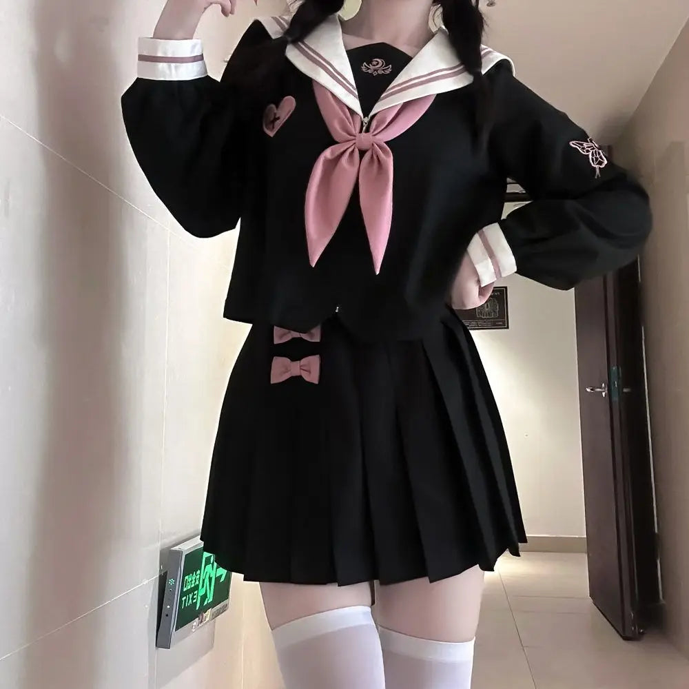 JK Korean uniform suit Japanese student pleated skirt college style school outfits women Sailor outfit cosplay uniform japanese