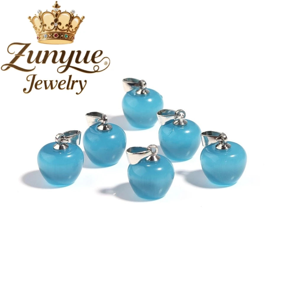 Natural Colorful Cat's Eye Stone Pendant Necklace Elegant Fashion Daily Wear Luxury Quality Fine Jewelry For Women Unisex Gift