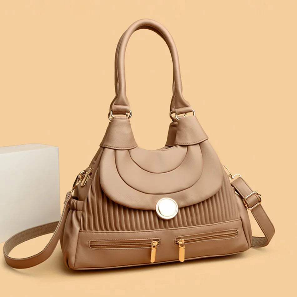 Genuine Brand Luxury Handbags for Women Designer Fashion Tote Bag High Quality Soft Pu Leather Shoulder Crossbody Hand Bags Sac